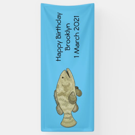 Groeperige illustratie van de cartoon spandoek (Verticaal)