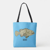 Groeperige illustratie van de cartoon tote bag (Achterkant)