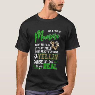 Groeperige Voetbal Momma Voetbal Familie die 2 aan T-shirt