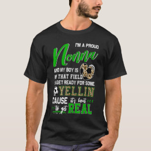 Groeperige Voetbal Nonna Voetbal Familie die 1 aan T-shirt