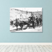 Groepering goudprospectors foto canvas afdruk (Insitu (Houten vloer))