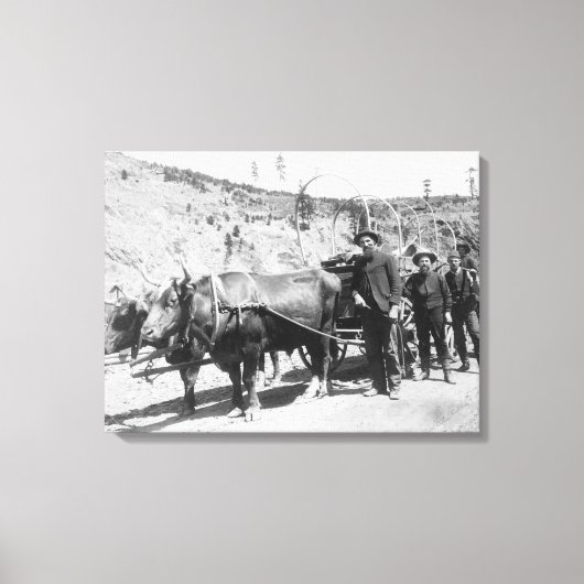 Groepering goudprospectors foto canvas afdruk (Voorkant)