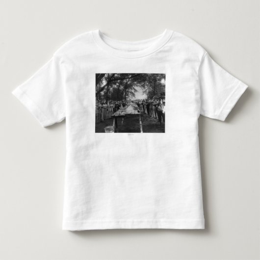 Groepering grote stukken watermeloen kinder shirts (Voorkant)