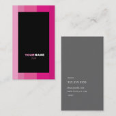 Groepering roze gestreept visitekaartje (Voorkant / Achterkant)