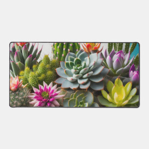 Groepering van cactus en succulente planten bureaumat