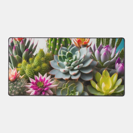 Groepering van cactus en succulente planten bureaumat (Voorkant)