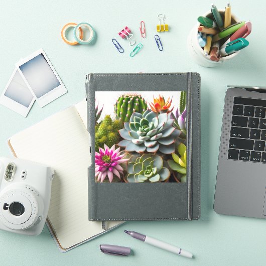 Groepering van cactus en succulente planten sticker (iPad Cover)