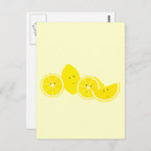 Groepering van citroenkarakters briefkaart (Voorkant / Achterkant)