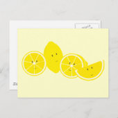 Groepering van citroenkarakters briefkaart (Voorkant / Achterkant)