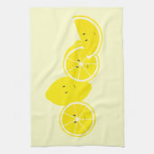 Groepering van citroenkarakters theedoek (Verticaal)