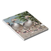 Groepering van de ganzen met de vlag notitieblok (Schuin)