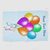Groepering van feestelijke Bright ballonnen met me Golfhanddoek (Horizontaal)