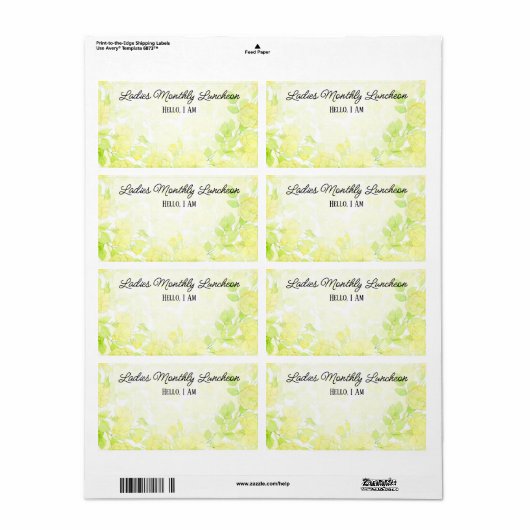 Groepering verzamelen Naam label rand rand label (Full Sheet)