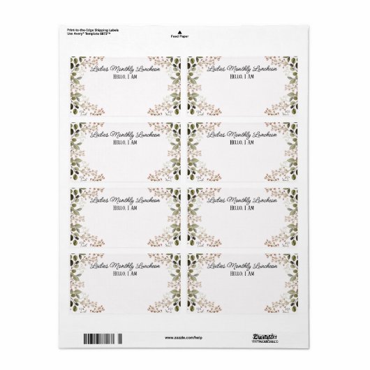 Groepering verzamelen Naam label rand rand label (Full Sheet)