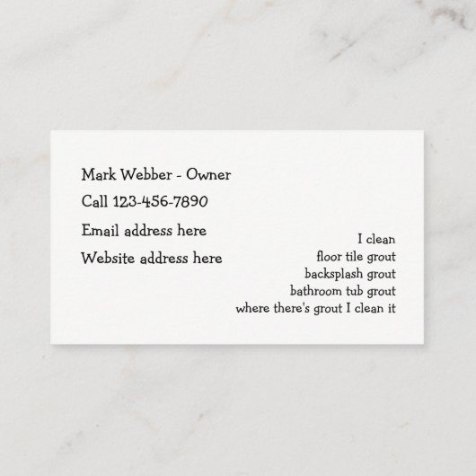 Groeperingsservice Visitekaartje (Achterkant)