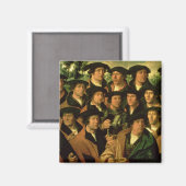 Groepportret van de afschietende onderneming magneet (Voorkant / Achterkant)