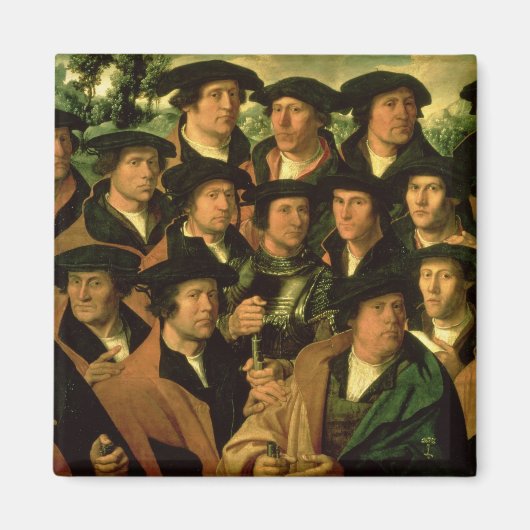 Groepportret van de afschietende onderneming magneet (Voorkant)