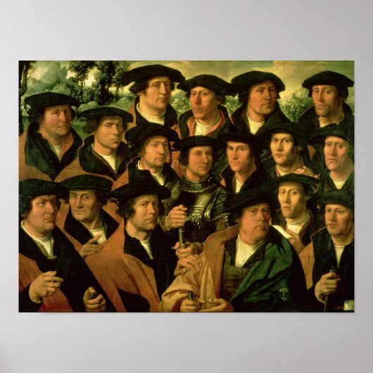 Groepportret van de afschietende onderneming poster (Voorkant)