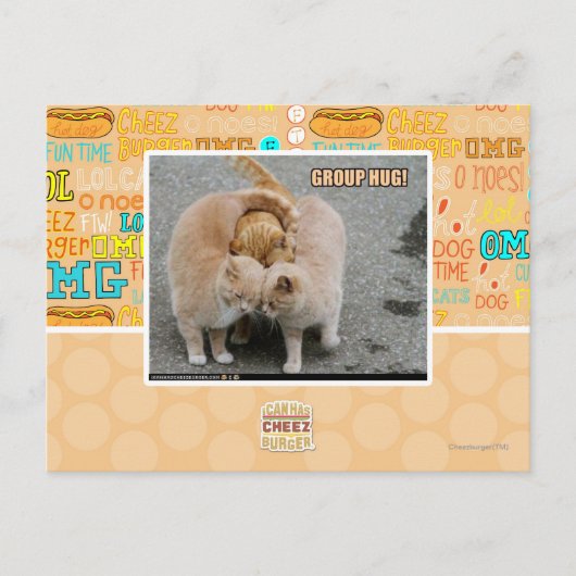 groeps omhelzing briefkaart (Voorkant)