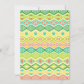 Groepsafstudeerfeest - Kleurrijk Stam Patroon Kaart (Achterkant)