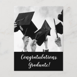 Groepsafstudeerfeest met foto-uitnodiging briefkaart