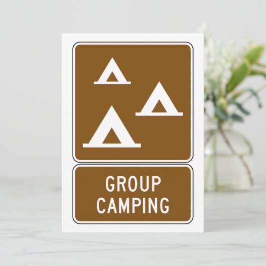 Groepscampingbord Kaart (Staand voorkant)
