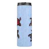 Groepschildpadden Helder gekleurde Abstracte schal Thermosbeker (Achterkant)