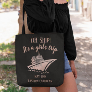 Groepscruise Reis Roze Goud Mooie Meisjes Tote Bag