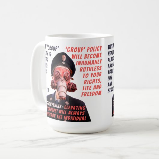 groepsdenken koffiemok (Voorkant links)