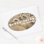 Groepsdenken Ovale Sticker (Envelop)