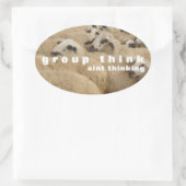 Groepsdenken Ovale Sticker (Tas)