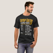 Groepseditor Schrijver groepseditor Uurfrequentie T-shirt (Voorkant volledig)