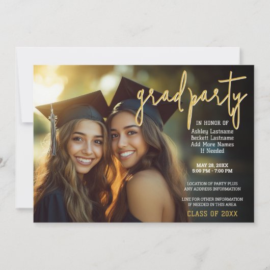 Groepsfeest Afstuderen - Gezamenlijke foto Kaart (Voorkant)