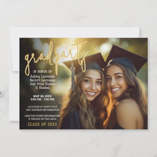 Groepsfeest Afstuderen - Gezamenlijke foto Kaart (Voorkant)