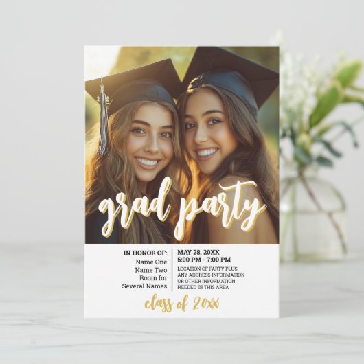 Groepsfeest van het Afstuderen - Joint Afstudeerde Kaart (Staand voorkant)