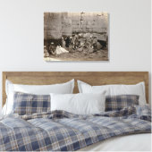 Groepsfoto in de kolf van Karnak, T Canvas Afdruk (Insitu (Slaapkamer))
