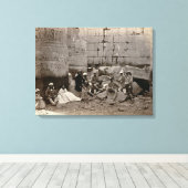 Groepsfoto in de kolf van Karnak, T Canvas Afdruk (Insitu (Houten vloer))