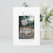 Groepsfoto Vrijgezellenfeest Blank Bedankkaart (Staand voorkant)