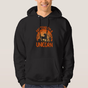 Groepshalloweenkostuums Doe alsof ik een eenhoorn Hoodie