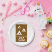 Groepskampeerteken Papieren Bordje (Feest)