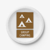 Groepskampeerteken Papieren Bordje (Voorkant)