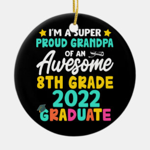 Groepsklasse van 2022 Afstuderen van de 8e klasse Keramisch Ornament