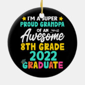 Groepsklasse van 2022 Afstuderen van de 8e klasse Keramisch Ornament (Achterkant)