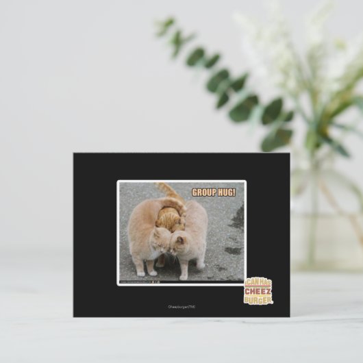 groepsknuffel briefkaart (Staand voorkant)