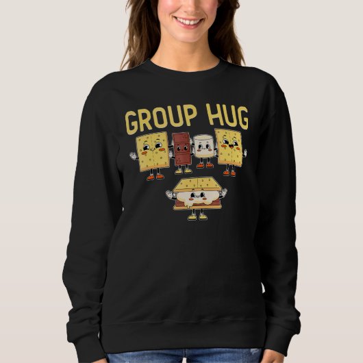 Groepsknuffel Camping S'mores Kampvuur S'mores Kam Trui (Voorkant)