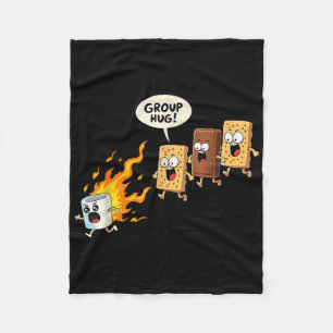 Groepsknuffel Marshmallow Kampvuur Smores Grappig Fleece Deken