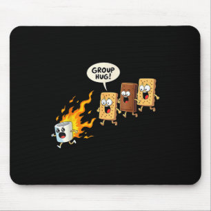 Groepsknuffel Marshmallow Kampvuur Smores Grappig Muismat