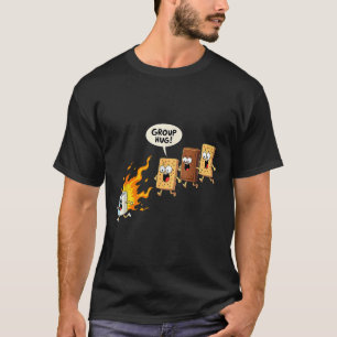 Groepsknuffel Marshmallow Kampvuur Smores Grappig T-shirt