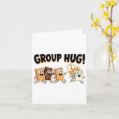 Groepsknuffel Marshmallow Smore Grappig Kamperen F Kaart (Gele Bloem)