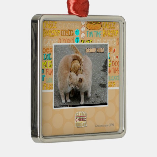 groepsknuffel metalen ornament (Rechts)